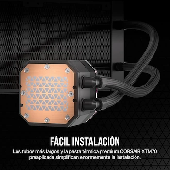 Imagen 5 de Corsair iCUE H100i Elite CAPELLIX XT Refrigerador Líquido de CPU - Radiador de 240 mm - Dos Ventiladores AF120 RGB Elite - Compatible con Intel LGA 1700, 1200, 115X, 2066 y AMD AM5, AM4 - Color Negro - Modelo CW-9060068-WW