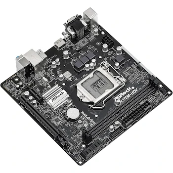 Imagen 3 de ASRock H370M-HDV Placa Base Motherboard Micro ATX LGA1151 Socket 1151 Intel H370 Chipset DDR4 64GB Negro Sapphire Black PCB