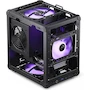 Miniatura de JONSBO C6 Black Mini MATX Mesh Case w/ Handle, Micro ATX/ITX Chassis, Mini-Tower, Dims: 202x266x295.2mm, Alloy Steel, Max PSU:185mm, GPU:255mm, CPU Cooler:75mm, Drives:3.5HDDx1/2.5SSDx2, Front: USB-C/USB3.0/Audio/Mic