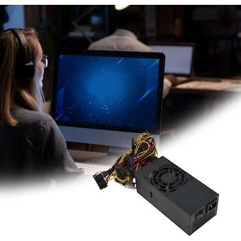 Imagen 2 de TFX Fuente de Alimentación para Computadora 400W con Ventilador de Escape 8cm Reemplazo para Accesorios de Escritorio