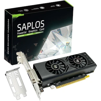 Imagen de referencia para SAPLOS NVIDIA GeForce GTX 1050 Tarjeta Gráfica para PC, 4GB GDDR5 128-bit, HDMI DisplayPort DVI-D, GPU de Computadora, Tarjeta de Video para Juegos, PCI Express x16, DirectX 12