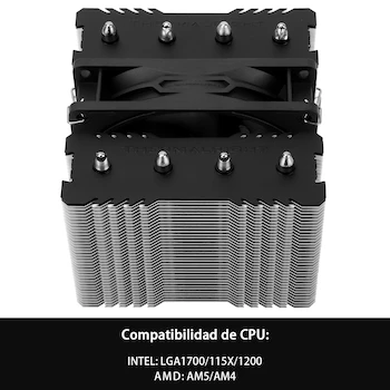 Imagen 3 de Thermalright Peerless Assassin 90 SE CPU Air Cooler, Modelo PA90SE, 110mm de Altura, Negro, Serie Peerless Assassin, para AMD AM4/AM5 e Intel LGA 1851/1700/1150/1151/1200