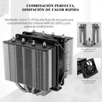 Imagen 4 de Thermalright Peerless Assassin 90 SE CPU Air Cooler, Modelo PA90SE, 110mm de Altura, Negro, Serie Peerless Assassin, para AMD AM4/AM5 e Intel LGA 1851/1700/1150/1151/1200
