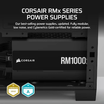 Imagen 2 de Corsair RM1000x Fuente de Alimentación ATX Totalmente Modular 1000W Serie RMx con Conector Nativo 12V-2x6 Negro