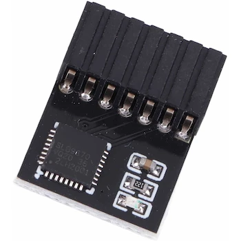 Imagen de referencia para Estink Módulo TPM 2.0 PCB Negro 14 Pines SPI Modelo TPM SPI Chip Infineon SLB9670 Reemplazo de Tarjeta Remota Chip TPM Componentes de Computadora Aptos para Placa Base ASUS TPM-L R2.0