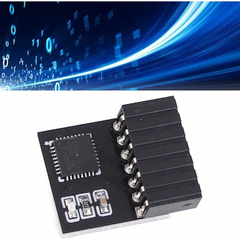 Imagen 2 de Estink Módulo TPM 2.0 PCB Negro 14 Pines SPI Modelo TPM SPI Chip Infineon SLB9670 Reemplazo de Tarjeta Remota Chip TPM Componentes de Computadora Aptos para Placa Base ASUS TPM-L R2.0