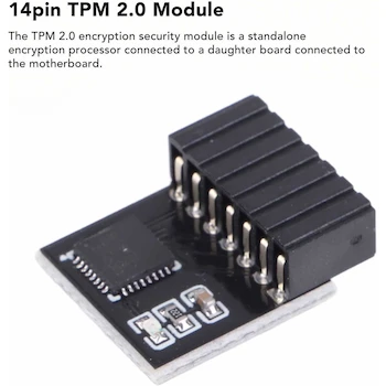 Imagen 5 de Estink Módulo TPM 2.0 PCB Negro 14 Pines SPI Modelo TPM SPI Chip Infineon SLB9670 Reemplazo de Tarjeta Remota Chip TPM Componentes de Computadora Aptos para Placa Base ASUS TPM-L R2.0