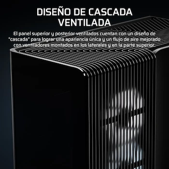 Imagen 4 de Corsair FRAME 4500X RS-R ARGB Caja de PC Semitorre con Cristal Panorámico, Negro, Modelo CC-9011314-WW, Dimensiones 478x246x499 mm, Peso 11.58 kg, Capacidad para Dos Radiadores de 360 mm, Incluye 3 Ventiladores RS120R ARGB 120mm