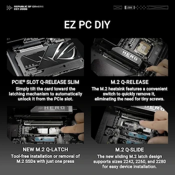 Imagen 5 de ASUS ROG Maximus Z890 Hero BTF Placa Base Motherboard ATX LGA 1851 Intel Z890 DDR5 Negro