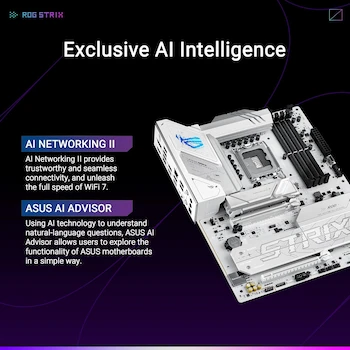 Imagen 2 de ASUS ROG Strix B860-A Gaming WiFi Blanca Placa Base Motherboard ATX Intel LGA 1851 B860 DDR5 Aura Sync