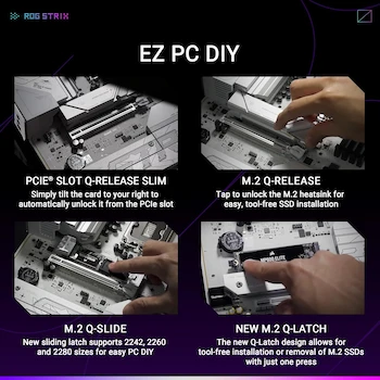 Imagen 5 de ASUS ROG Strix B860-A Gaming WiFi Blanca Placa Base Motherboard ATX Intel LGA 1851 B860 DDR5 Aura Sync
