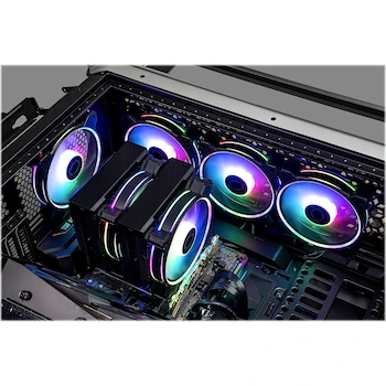 Imagen 2 de Cooler Master MasterFan MF120 Halo² - Ventilador de doble anillo ARGB Gen 2 de 120 mm para carcasa de PC, enfriador de líquido y aire (MFL-B2DN-21NP2-R2), color negro