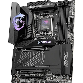 Imagen 4 de MSI MPG Z890 Carbon WiFi Placa Base Gaming ATX para Intel Core Ultra Series 2, Chipset Z890, Socket LGA 1851, Memoria hasta 256GB DDR5 4x UDIMM, Dimensiones 243.84 x 304.8 mm, Diseño Carbon