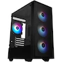 Miniatura de GAME FACTOR CSG503 Gabinete Gamer Micro ATX Mini ITX Negro con Ventana Lateral Cristal Templado RGB