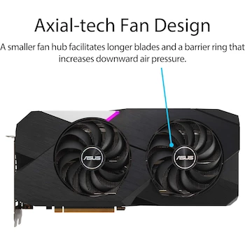 Imagen 2 de ASUS Dual AMD Radeon RX 6700 XT Standard Edition Tarjeta Gráfica Gaming 12GB GDDR6 DUAL-RX6700XT-12G Negra
