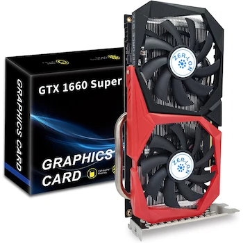 Imagen alusiva al producto ZER-LON NVIDIA GeForce GTX 1660 Super 6GB GDDR6 192-Bit PCIe 3.0 x16 Tarjeta Gráfica GPU con Puertos HDMI, DisplayPort, DVI