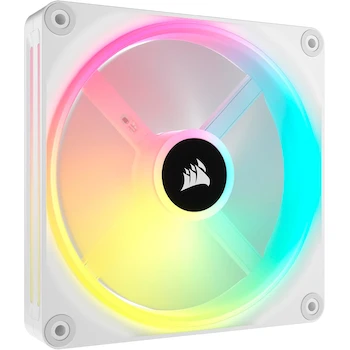 Imagen de referencia para Corsair iCUE LINK QX RGB Series QX140 RGB 140mm Magnetic Dome Bearing PWM Single PC Fan Expansion Kit - White, Model CO-9051007-WW