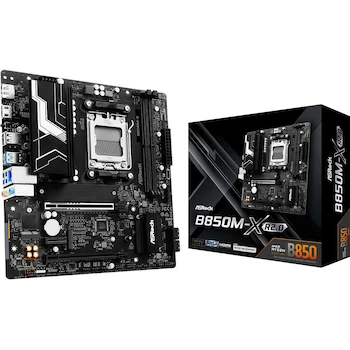 Imagen de referencia para ASRock B850M-X R2.0 Micro-ATX AM5 Motherboard, AMD B850 Chipset, for AMD Ryzen 9000/8000/7000 Series Processors, 2x DDR5 DIMM Slots up to 128GB, Color Black/White, Size 244mm x 244mm