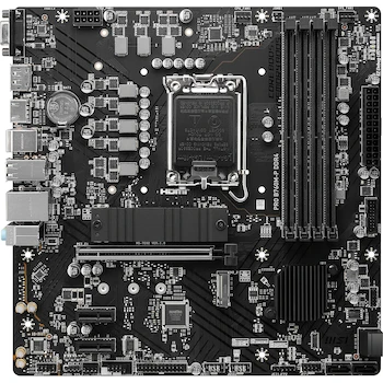 Imagen 2 de MSI PRO B760M-P DDR4 Placa Madre Micro ATX Serie PRO Modelo B760M-P Color Negro