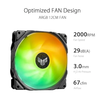 Imagen 3 de ASUS TUF Gaming LC II 360 ARGB - Enfriador de CPU Líquido Todo en Uno, Radiador 360 mm, 3 Ventiladores ARGB 120 mm, Iluminación Aura Sync, Color Negro