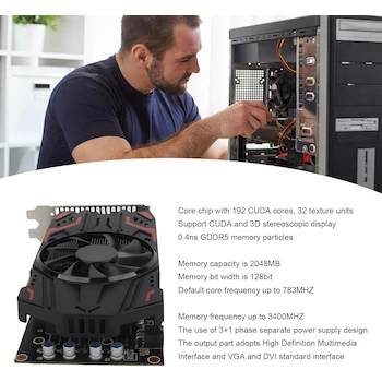 Imagen 2 de Yunseity Tarjeta Gráfica GTX550Ti GDDR5 4GB 128bit HDMI VGA DVI SLI