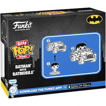 Imagen 3 de Funko Bitty Pop! Ride DC Comics Armored Batman with Batmobile Vinyl Figure Set Approx 0.9 Inches