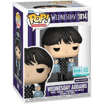 Imagen de referencia para Funko Pop! Supreme LE: Wednesday - Wednesday Addams with Piranhas - Model #1814 - Multicolor Vinyl Figure - Amazon Exclusive - Limited Edition 9500 Pieces - Size 3.75 inches (9.5 cm)