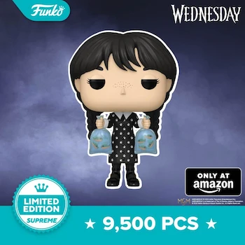 Imagen 3 de Funko Pop! Supreme LE: Wednesday - Wednesday Addams with Piranhas - Model #1814 - Multicolor Vinyl Figure - Amazon Exclusive - Limited Edition 9500 Pieces - Size 3.75 inches (9.5 cm)