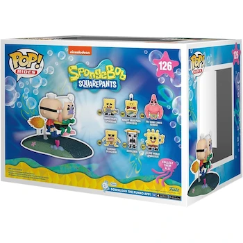 Imagen 4 de Funko Pop! Rides Deluxe: SpongeBob SquarePants - Mermaid Man & Barnacle Boy with The Invisible Boatmobile, Amazon Exclusive, Vinyl Figure #126, ASIN: B0CYT9MY75, Dimensions: 5.5 inches Tall x 5.5 inches Wide