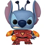 Miniatura de Funko POP! Disney: Lilo & Stitch - Stitch 626 (Experiment 626) in Spacesuit with 6 Limbs and Laser Guns Vinyl Figure #125, Model 4671, Multicolor (Blue Stitch, Red Spacesuit), Size 3.75 inches (9.5 cm), Dimensions 3.5 x 3.5 x 3.75 inches