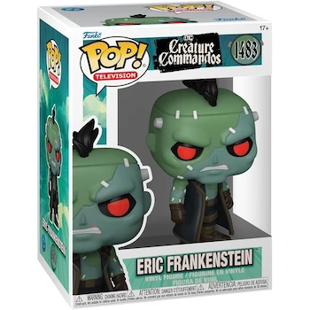 Imagen de referencia para Funko Pop! TV: DC Creature Commandos - Eric Frankenstein Vinyl Figure, Model 83055, ASIN B0D4274D3G, Height 4.3 inches (10.9 cm), Package Dimensions 4.5 x 3.5 x 6.5 inches, Weight 7 ounces