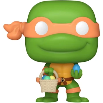 Imagen 2 de Funko Pocket Pop! Teenage Mutant Ninja Turtles: Easter - Michelangelo with Easter Basket Vinyl Collectible Figure, Festive Pastel Colors, Model 86047, Size 1.5 Inches Tall, ASIN B0D42722GD