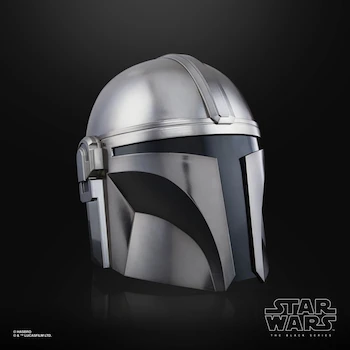 Imagen 5 de Hasbro Star Wars The Black Series The Mandalorian Premium Electronic Helmet Casco Electrónico Plateado Beskar Tamaño Real Roleplay Coleccionable