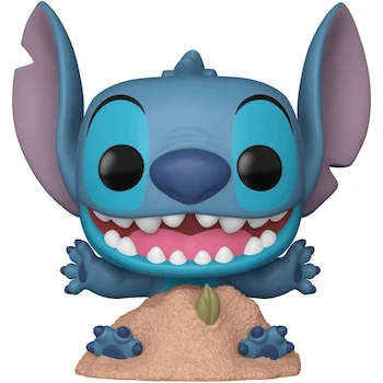 Imagen 4 de Funko Pop! Disney: Lilo & Stitch - Stitch in Sand Vinyl Collectible Figure #1566, Multicolor, Approximately 3.75 Inches (9.5 cm) Tall, Model 86276, UPC 889698862769, ASIN B0DGB7DB7B