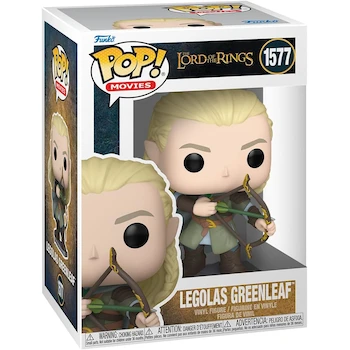 Imagen de referencia para Funko Pop! Movies: The Lord of the Rings - Legolas Greenleaf Shield Surfing Helm's Deep Vinyl Figure #1577 3.75 inches