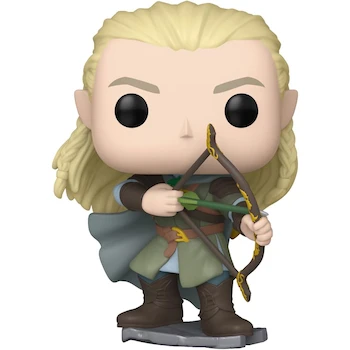 Imagen 2 de Funko Pop! Movies: The Lord of the Rings - Legolas Greenleaf Shield Surfing Helm's Deep Vinyl Figure #1577 3.75 inches