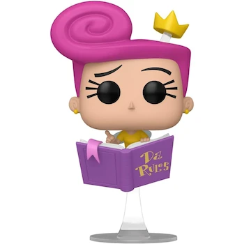 Imagen 2 de Funko Pop! TV: The Fairly OddParents - Wanda with Da Rules #1692 Vinyl Figure (Pink Fairy Holding Da Rules Book, Approx. 5 inches)