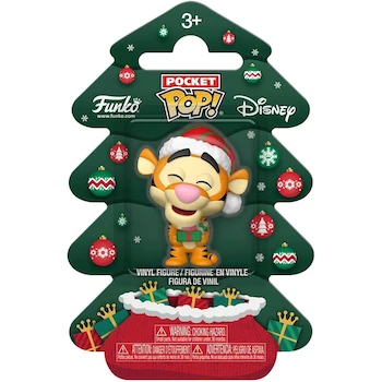 Imagen de referencia para Funko Pocket Pop! Tigger (Holiday Tree) Disney Winnie the Pooh Collectible Vinyl Figure, Model: 86083, Size: 1.5 inches (3.8 cm) tall