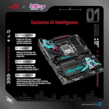 Imagen 4 de Placa Base ASUS ROG Strix X870E-H Gaming WIFI7 Hatsune Miku Edition AMD X870E ATX