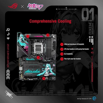 Imagen 5 de Placa Base ASUS ROG Strix X870E-H Gaming WIFI7 Hatsune Miku Edition AMD X870E ATX