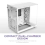 Miniatura de NZXT H6 Flow CC-H61FW-01 Compact Dual-Chamber Mid-Tower ATX Case Blanco White