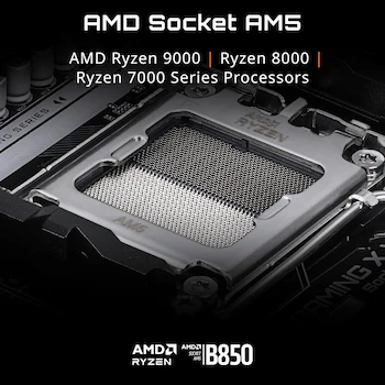 Imagen 2 de GIGABYTE B850 EAGLE WIFI6E AMD AM5 LGA 1718 Placa Base ATX DDR5 3X M.2 PCIe 5.0 USB-C WIFI6E 1GbE LAN EZ-Latch 5 años garantía Negro