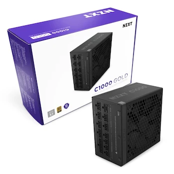 Imagen alusiva al producto NZXT C1000 Fuente de Poder 1000W 80 Plus Gold ATX 3.1 Modular Negro