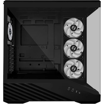 Imagen 2 de Lian Li Vector V100 Black – ARGB Full Tower ATX/mATX/ITX Case Pro Gaming Look