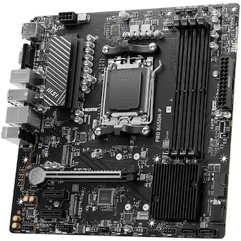 Imagen 3 de MSI PRO B650M-P ProSeries Motherboard, Black, mATX, 244mm x 244mm, AMD B650 Chipset, AM5 Socket, DDR5 up to 256GB, AMD Ryzen 9000/8000/7000 Series Desktop Processors