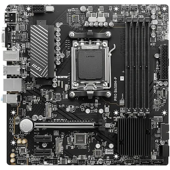 Imagen 4 de MSI PRO B650M-P ProSeries Motherboard, Black, mATX, 244mm x 244mm, AMD B650 Chipset, AM5 Socket, DDR5 up to 256GB, AMD Ryzen 9000/8000/7000 Series Desktop Processors