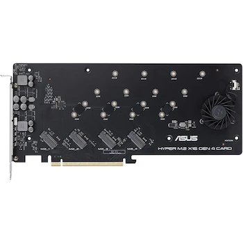 Imagen 2 de ASUS Hyper M.2 x16 Gen 4 PCIe 4.0/3.0 Expansion Card for 4x M.2 NVMe Devices (2242/2260/2280/22110) for AMD TRX40/X570 and Intel X299/Z390/Z370 Platforms