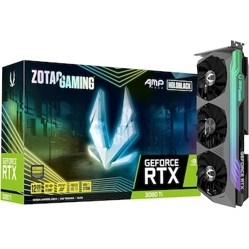 Imagen de referencia para ZOTAC Gaming GeForce RTX™ 3080 Ti AMP Holo 12GB GDDR6X 384-bit 19 Gbps PCIE 4.0 Tarjeta gráfica HoloBlack ZT-A30810F-10P