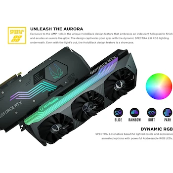 Imagen 5 de ZOTAC Gaming GeForce RTX™ 3080 Ti AMP Holo 12GB GDDR6X 384-bit 19 Gbps PCIE 4.0 Tarjeta gráfica HoloBlack ZT-A30810F-10P