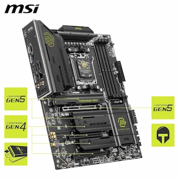 Imagen 5 de MSI MAG X870E Tomahawk WiFi - Placa Base ATX para AMD Ryzen Serie 9000/8000/7000, AM5, DDR5, Wi-Fi 6E, Bluetooth 5.3
